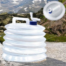 HAOBIN Folding Canister, Foldable Water Canister, Drinking Water Canister, 10 Litres, Foldable Water Canister with Tap, BPA-Free, Water Canister for Camping, Gardening, Survival in the Wild (10 L)