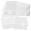 Kisangel 3pcs Transparent Card Storage Box Multi Purpose Organizer for