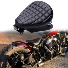 Black Motorcycle Solo Seat Spring With Base For Harley Heritage Softail Springer (Black#4)