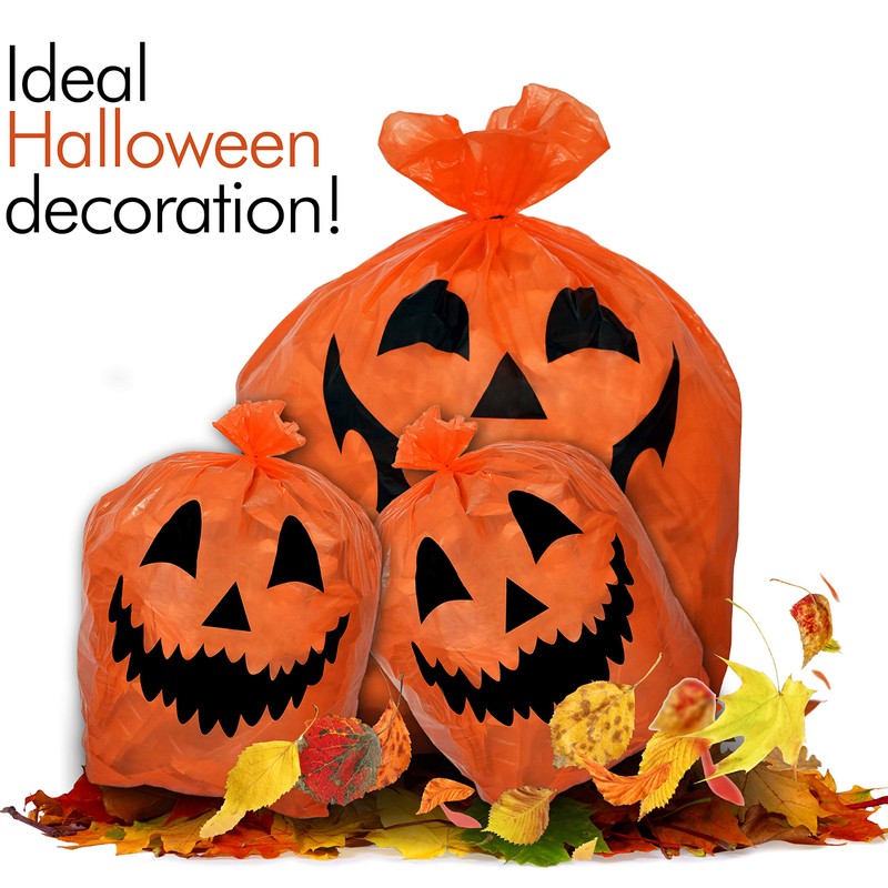 Skeleteen Pumpkin Leaf Bags Decorations - Jack O Lantern Outdoor