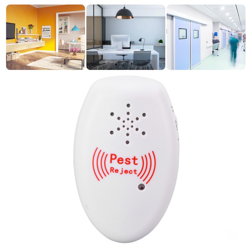 Multifunction Ultrasonic Electronic Mosquito Repellent Pest Repeller USB Rechargeable White