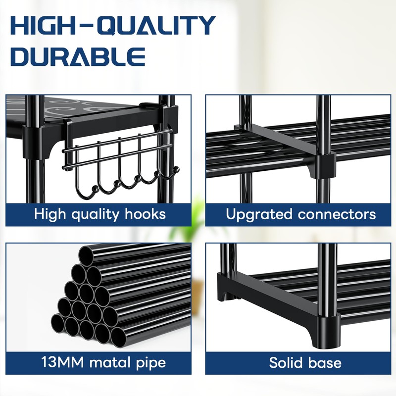 Mavivegue 10 Tiers Shoe Rack Tall Shoe Organizer Shoe Storage