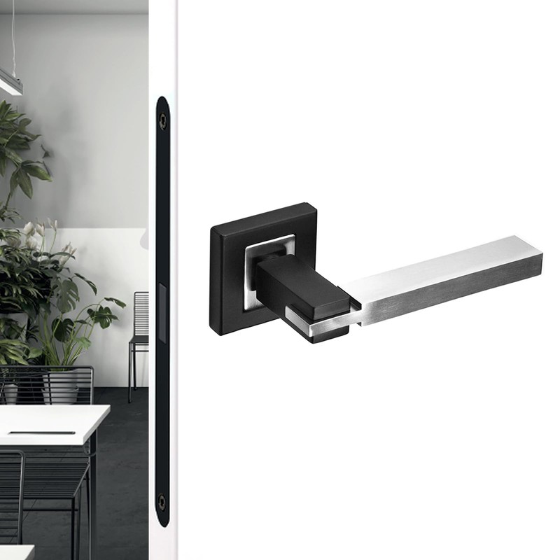 Decoranddecor Nexus Door Handle Lever Set Duo Colour on 54mm