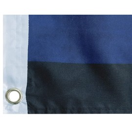 US USA Police THIN Blue Line (BLACK & BLUE Striped) Premium Quality Heavy Duty Fade Resistant 3x5 3'x5' 100D Woven Poly Nylon Flag Banner Grommets