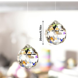 RNHDLY Pack of 10 Suncatcher Crystal 20 mm Crystal Glass Ball Prism Crystal Crystals for Hanging Crystals Decorative Pendants Rainbow Crystals for Window House Prism Decoration