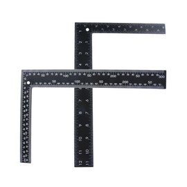 Mtsooning 2PCS Steel Square, 8 x 12inch Metal L Ruler for Black Carpenter Framing Square DIY Leather Handmade Sewing Measuring Layout Tools
