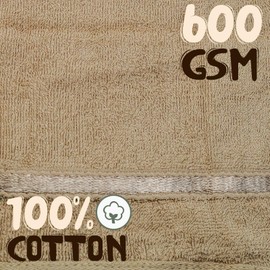 Towelogy® 600GSM Cotton Washcloths Multipack Quick Dry Flannels Face Towels Hotel Spa Bathroom Make Up Remover Cloths 30x30cm (Coffee, Pack Of 4)