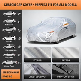 Kayme SUV Car Cover See Vehicle Size Chart for Accurate Fit, Size S3