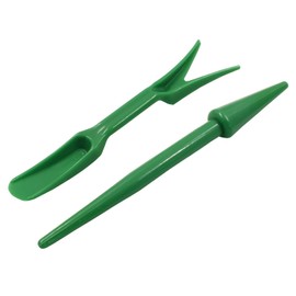 Bivethoi Garden Hand Tools Transplanting Shovel Scoops Kits for Plant Cultivation Digging Care, Set of 6, Green