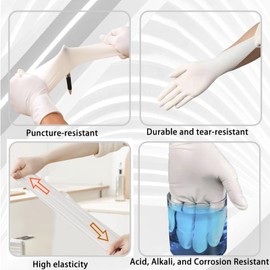 Kids Disposable Nitrile Gloves for 4-10 Years, Suitable for Gardening, Cooking, Painting, Latex and Powder Free -100 PCS (WHITE)