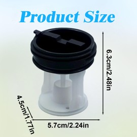 Amazleer 1 x Filter Lint Sieve Lint Filter Insert Replacement for Bauknecht Whirlpool 481248058385 Indesit C00312342 Lint Filter Insert for Washing Machine