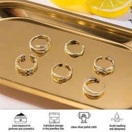 EORPAVU Toe Rings, 24 Pieces Foot Rings for Women Filled Toe Rings Adjustable Foot Accessories Foot Jewelry (Gold, Silver)