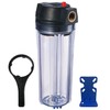 Geekpure 10-Inch Whole House Slim Water Filter Housing with Pressure