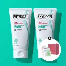 Physiogel Red Soothing Cica Balance Plus AC Cleansing Foam 120ml x 2 Trouble soothing + Sensitivity soothing SOS kit / 피지오겔 레드수딩 시카밸런스 플러스 AC 클렌징폼 120ml x2개 트러블진정+민감 진정 SOS 키트