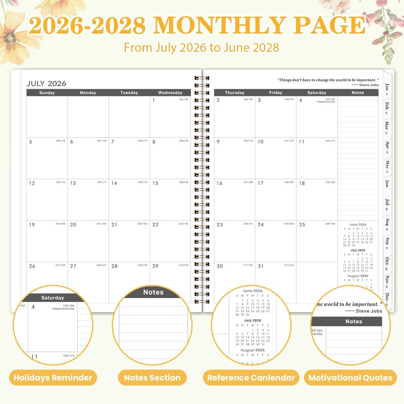 2026-2028 Monthly Planner/Calendar - 2 Year Monthly Planner 2026-2028, Jul.