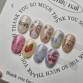 [Handmade nail tip for combining unit nails] Emily Nail - Coffin / 유닛네일 직접조합하는 [수제네일팁] 에밀리네일 - 코핀