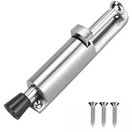 OrangeClub Door Stop Metal Door Stopper Spring-Loaded Lock Base with Foot Control Door Stopper for Indoor Outdoor Door Balcony Door