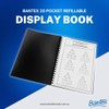 Bantex, Refillable Display Book A4, 20 Pockets, Durable PP Black