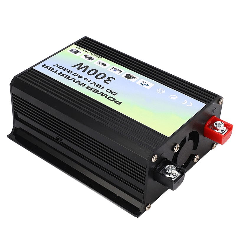 Power Inverter 300W 1 Universal Socket 2 USB Port Smart
