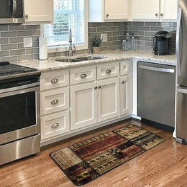 Senya Kitchen Rugs Runner African Pattern Doormat Bath Rugs Kitchen Mats 39 x 20 inch Multicolor Polyester and Cotton Blend