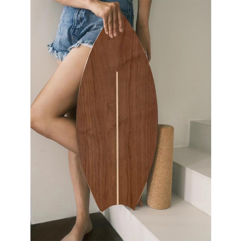 Balance Board Indoor Surfboard Surf Style Home Fitness with Wheel