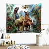 Retro Wood Plank Flower Wall Hanging Decor Tapestry, Dinosaur-1 New,