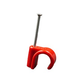 Talon - Nail-in Pipe Clip, 15mm - Premium Grade Polypropylene - Pack of 20 - Manufactured from High Density Polyethylene - for Plumbing, Gas Pipes, Hot Water Pipe - Red