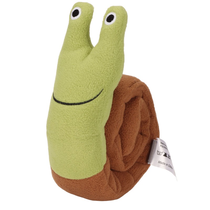 Snail Squeaky Dog Toys Polyester Teething Puzzle Interactive Puppy Chew