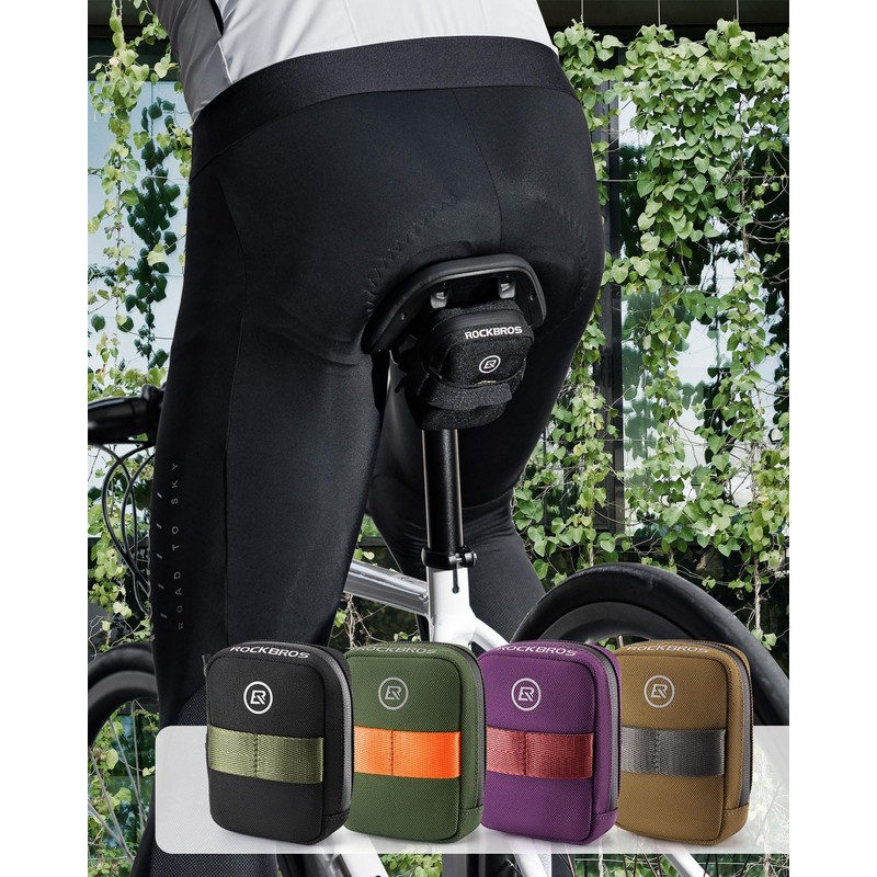 ROCKBROS Bicycle Saddle Bag, Road Bike Bag, Mini Size, Bicycle