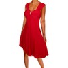Funfash Women's Plus Size Red Empire Waist Dress, A-line Sexy