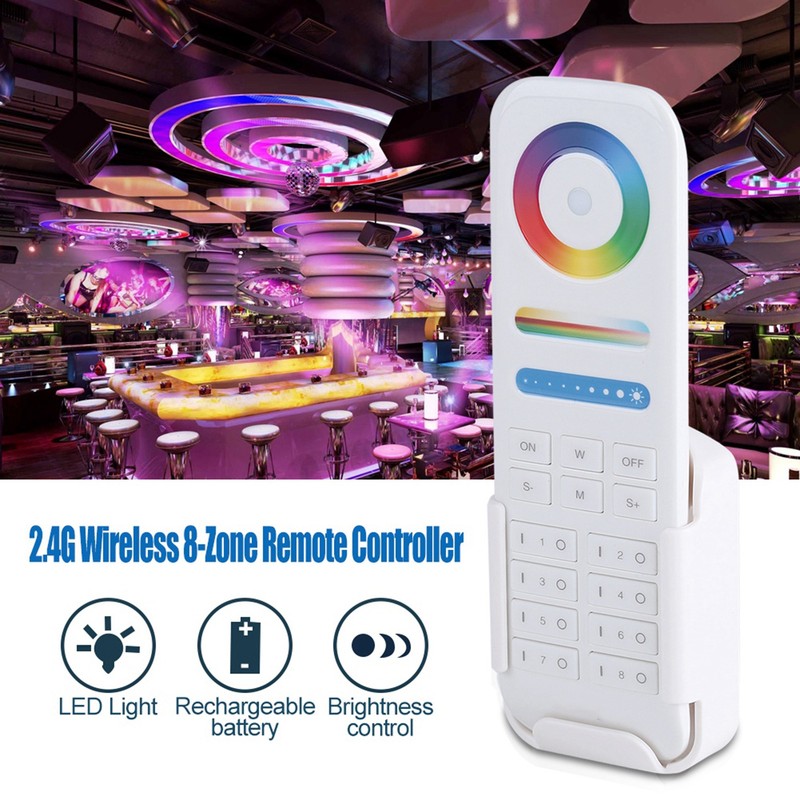 Milight 2.4G Wireless 8-Zone Remote Controller for RGB+CCT LED Bulbs