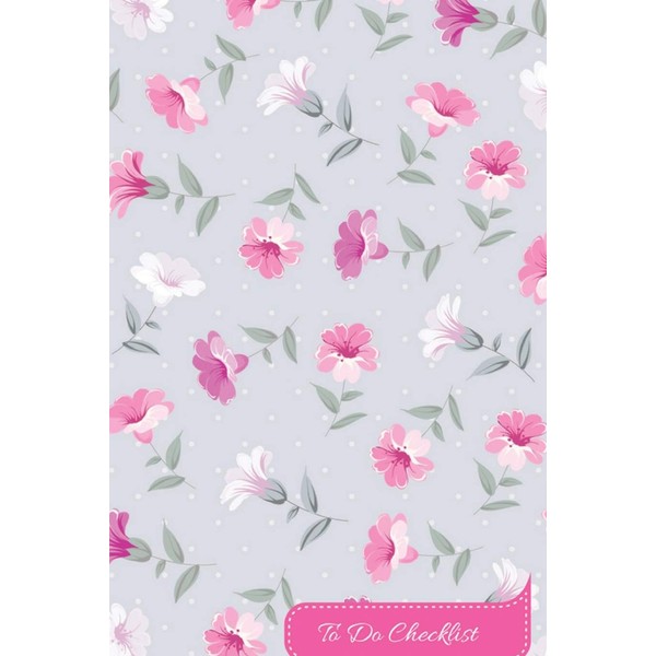 To Do Checklist: Cute Pink and Gray Floral Cover: Daily