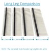 Male Header 2.54mm Pitch Straight Long Leg (1x40P, 19mm, 20pcs)