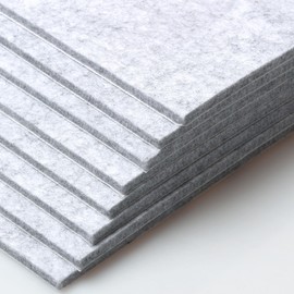 Hoappa 8-Pack Furniture Felt Pads 1/5" Thick Self-Stick Heavy Duty Sheets Wood Floor Protector, Grey