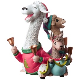 Precious Moments Shama Llama Ding Dong Resin Figurine 191107 Musical, One Size, Multi
