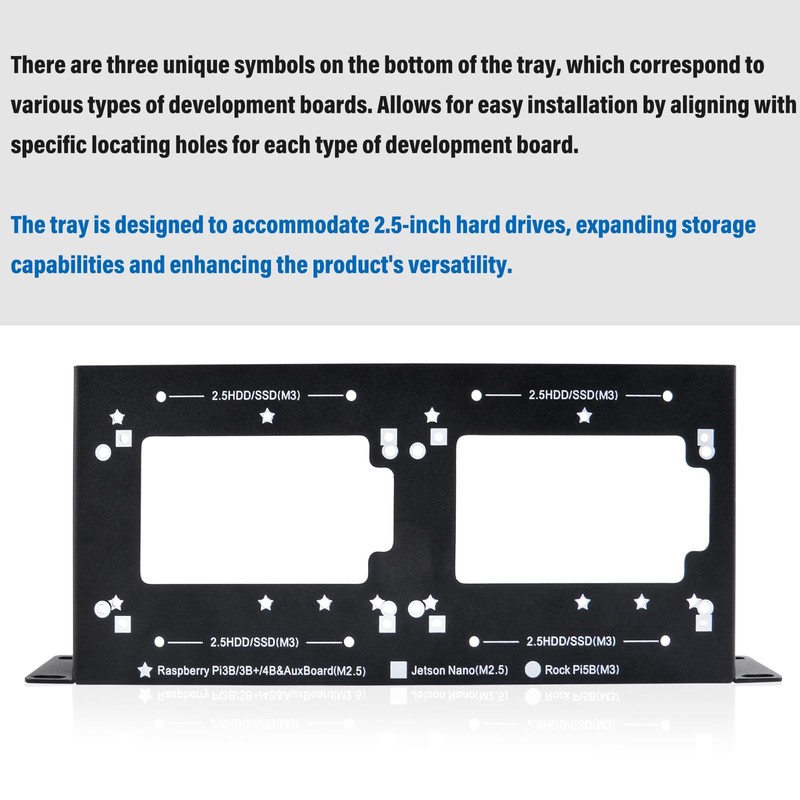 GeeekPi DeskPi RackMate Accessories SBC Shell 10" 1U Rack Shelf