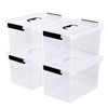 Uumitty 4 Pack 10.5 Quart Clear Storage Box, Plastic Storage