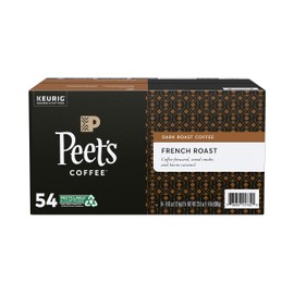 Peet's Coffee, Dark Roast K-Cup Pods for Keurig Brewers - French Roast 54 Count (1 Box of 54 K-Cup Pods) Packaging May Vary