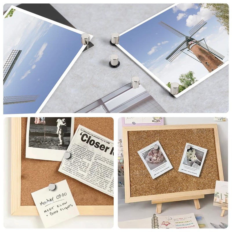 50 Sets Magnetic Pushpins, Magnet Thumbtack, Poster and Photo Hangers