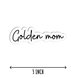 3Pcs Golden Mom Sticker - Cute Golden Retriever Sticker - Dog Lover Sticker - Sticker for Laptop and Water Bottle - Dog Owner Sticker