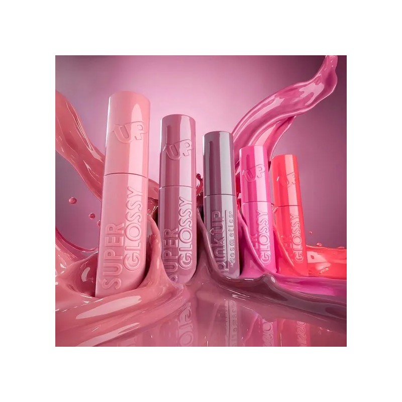 Lip Gloss Super Glossy Pink Up - Kit 5 Piezas