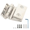 Curved Single‑Sided Hinge Stainless Steel Bathroom Hinge for Tempered 8‑12mm