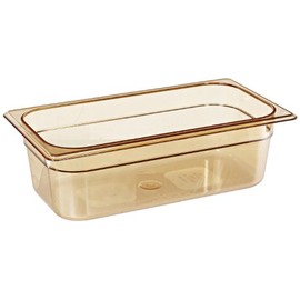 Rubbermaid 1/3 100mm 3.8L Gastronorm GN Food Pan - Amber