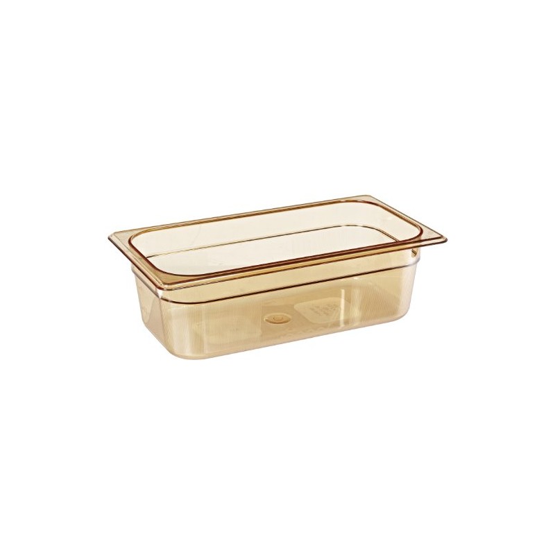 Rubbermaid 1/3 100mm 3.8L Gastronorm GN Food Pan - Amber