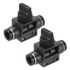 PATIKIL 2pcs 8mm Pneumatic Ball Valves 8mm OD Push Connection