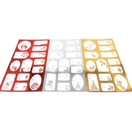 YLAB 150 Present Labels - Christmas Red, Gold & Silver Foil Stickers