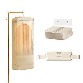 Yulisa 3.5Cu Ft Portable Clothes Dryer,22LB Capacity with Traceless & Folding Hooks,Dual Heat Modes for Delicates/Jeans,Energy Efficient Foldable Dryer for Small Spaces,Apartments,Travel,RV