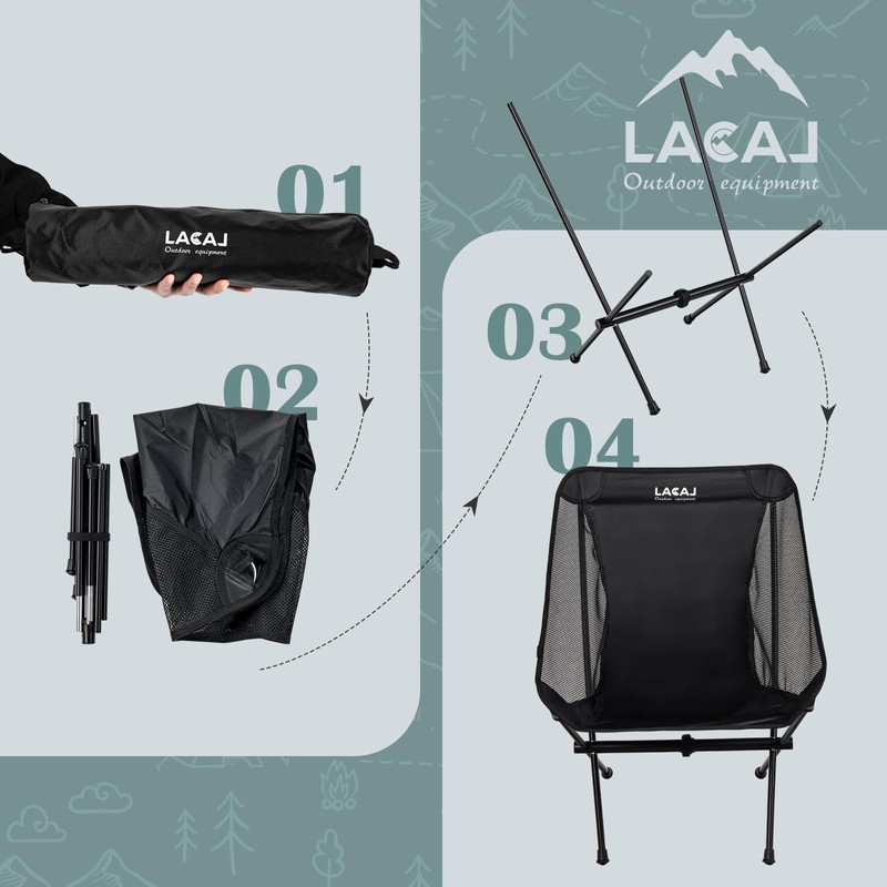 G2 GO2GETHER Ultra-Light Folding Camping Chair, All-Aluminum Frame, Surper Breathable