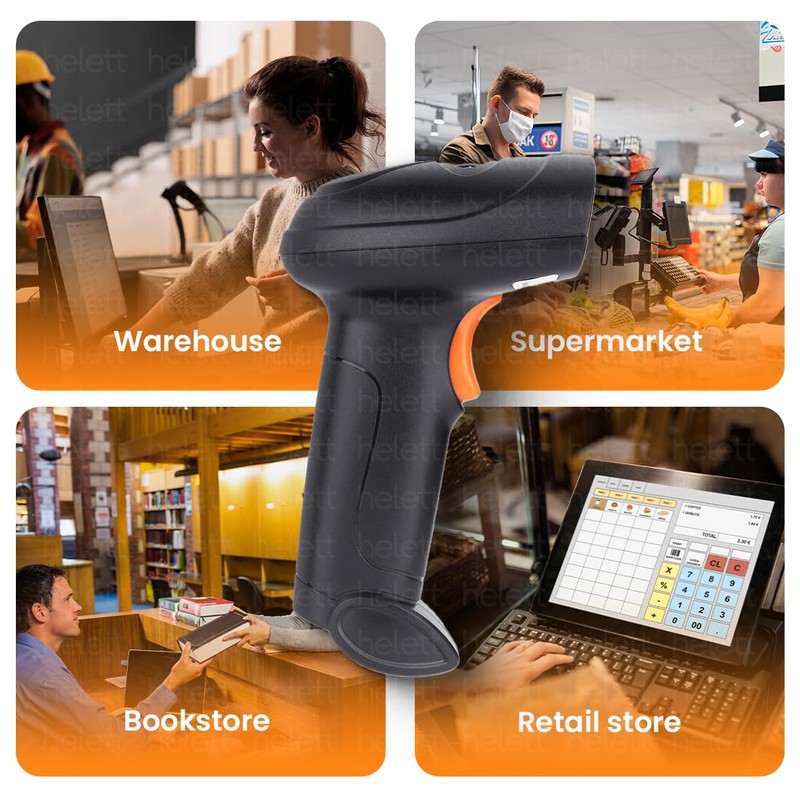 Helett® HT20 Wireless 2.4GHz 2D & 1D Barcode Scanner (QR