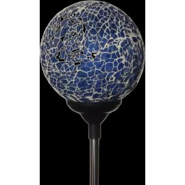 BALL Solar Blue Mosaic Glass Ball Light, Garden Decor Landscape Globe Multi-Color LED